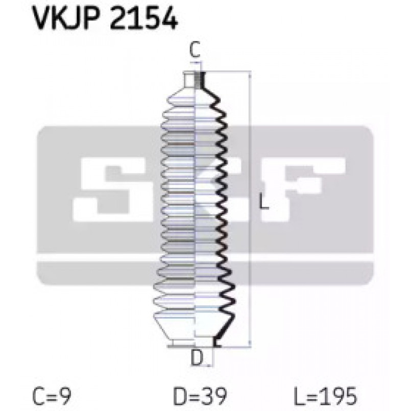 VKJP 2154 SKF - Пильовик привідного валу